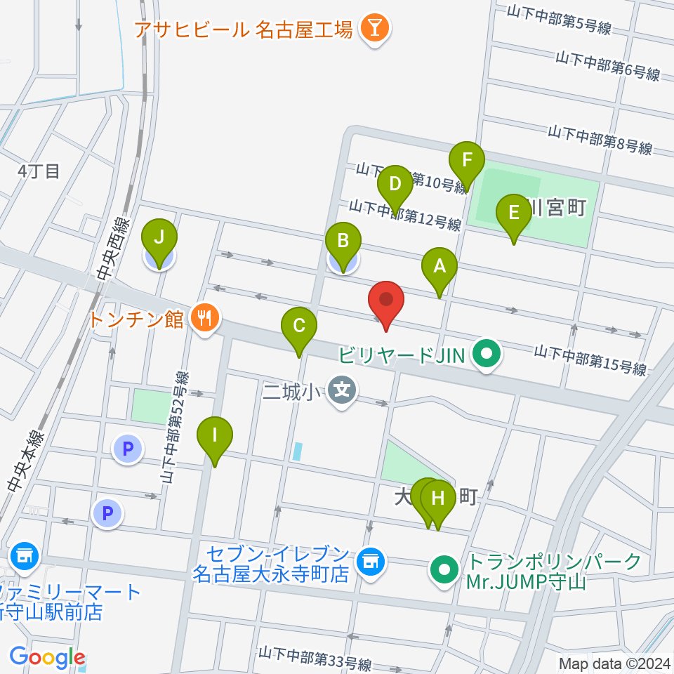 スタジオスプラッシュ周辺の駐車場・コインパーキング一覧地図