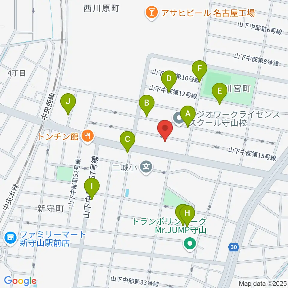 スタジオスプラッシュ周辺の駐車場・コインパーキング一覧地図