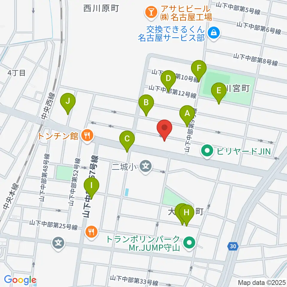 スタジオスプラッシュ周辺の駐車場・コインパーキング一覧地図