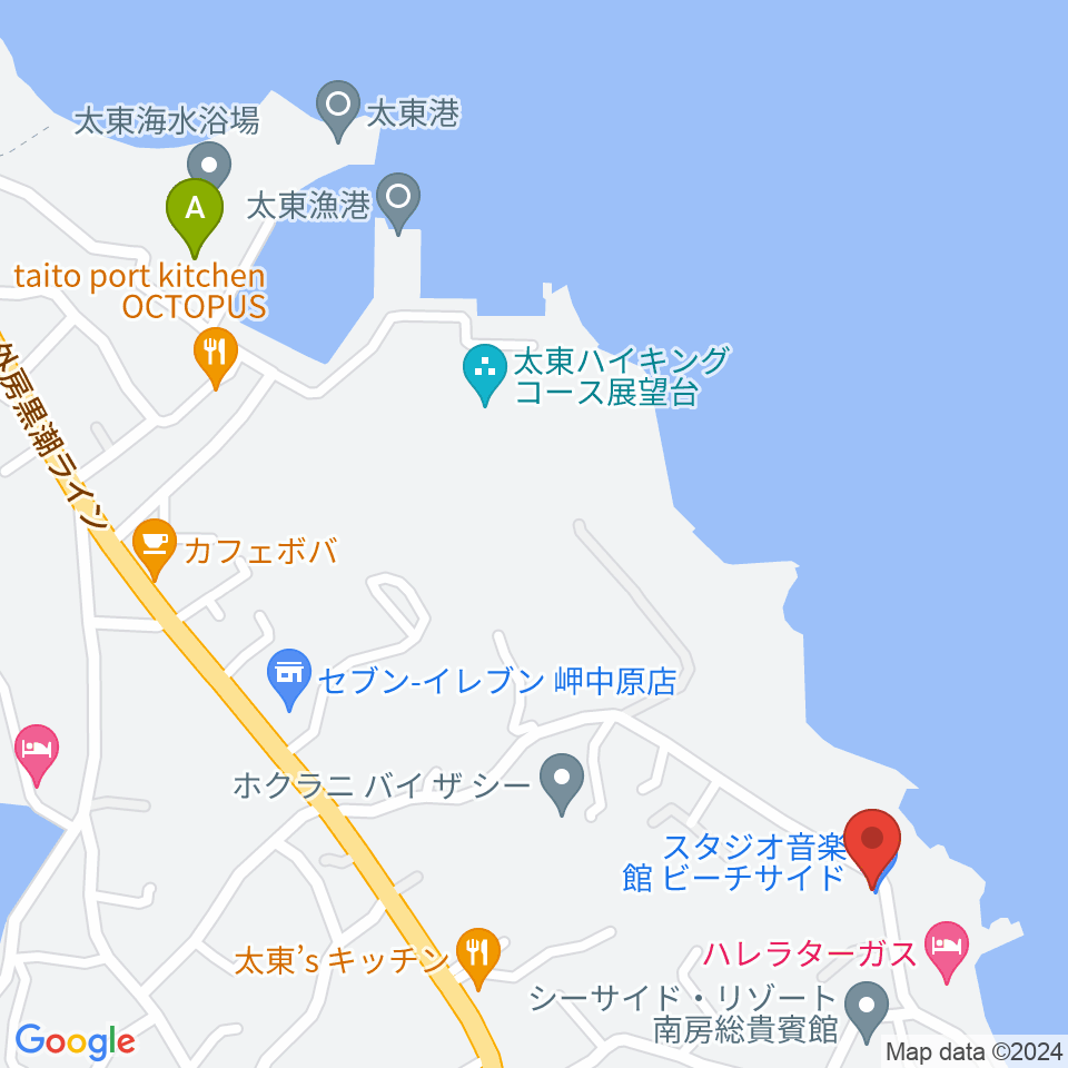 ビーチサイド音楽館周辺の駐車場・コインパーキング一覧地図