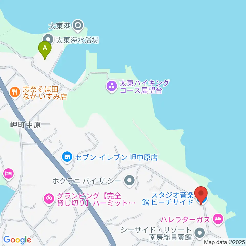 ビーチサイド音楽館周辺の駐車場・コインパーキング一覧地図