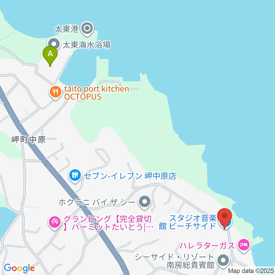 ビーチサイド音楽館周辺の駐車場・コインパーキング一覧地図