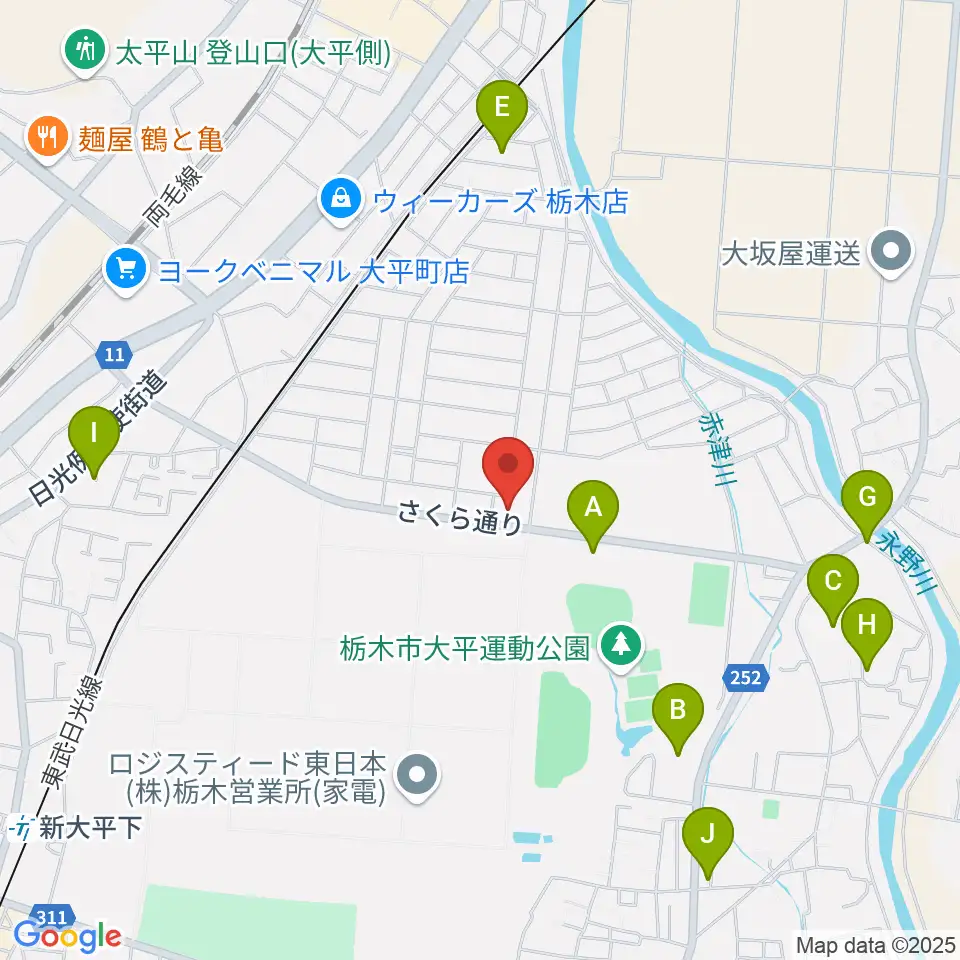 大平文化会館周辺の駐車場・コインパーキング一覧地図