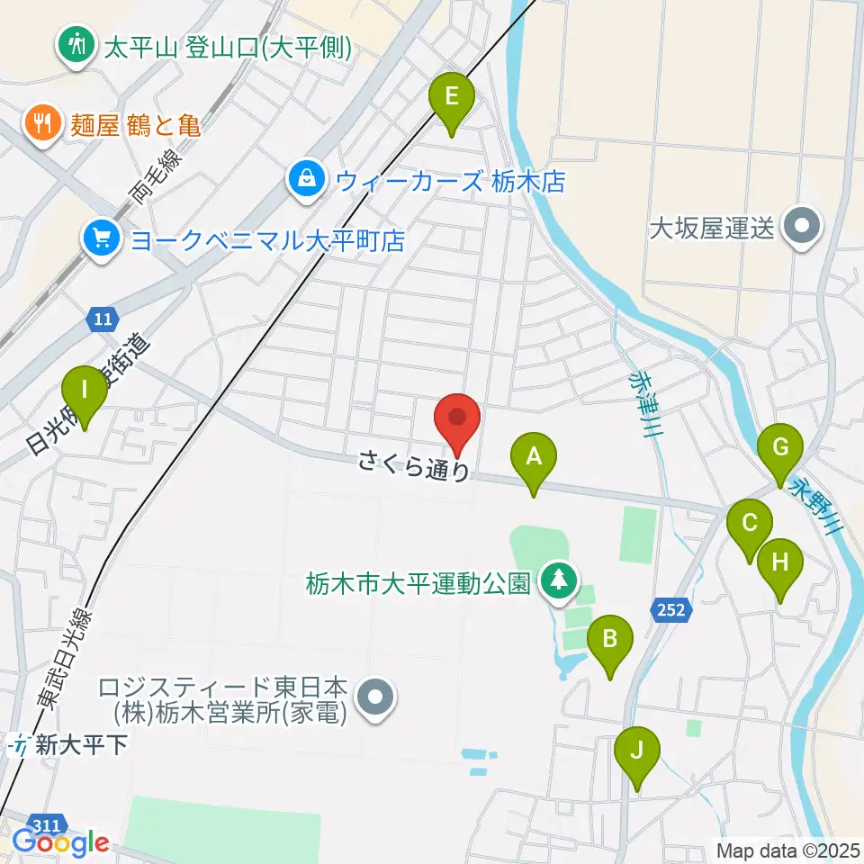 大平文化会館周辺の駐車場・コインパーキング一覧地図