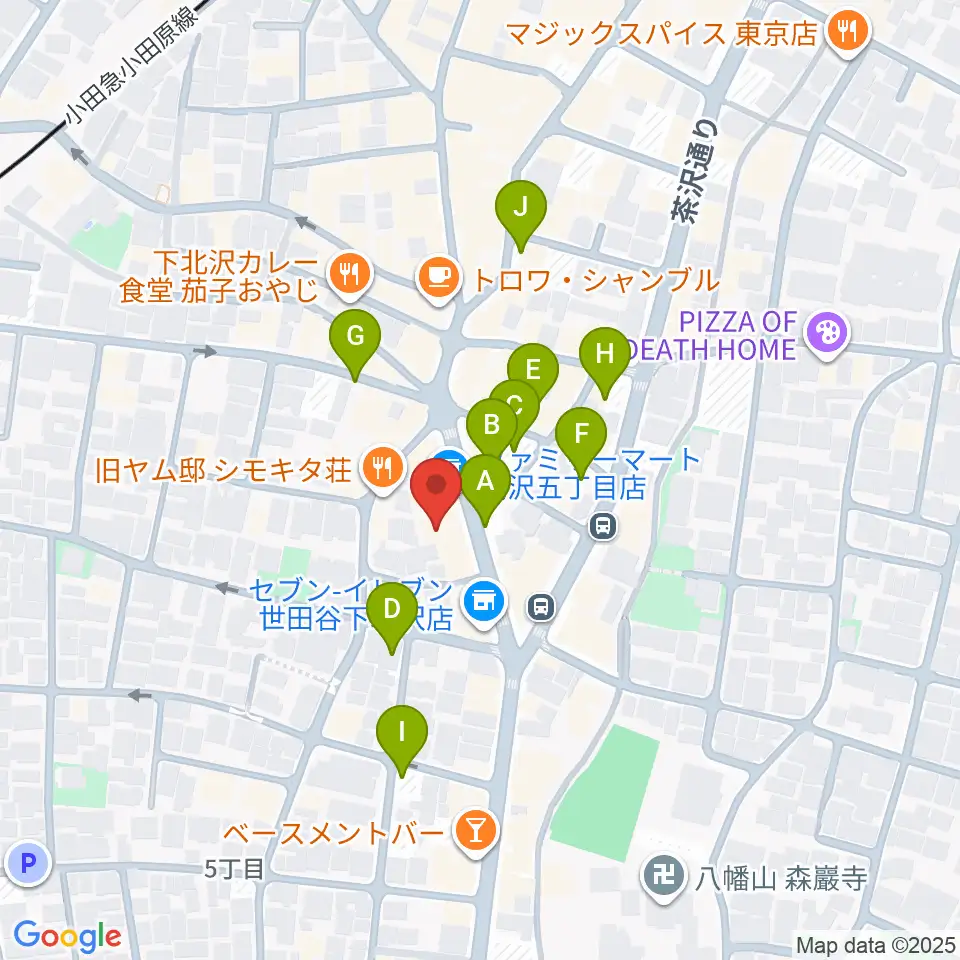 アンディーズスタジオ周辺の駐車場・コインパーキング一覧地図