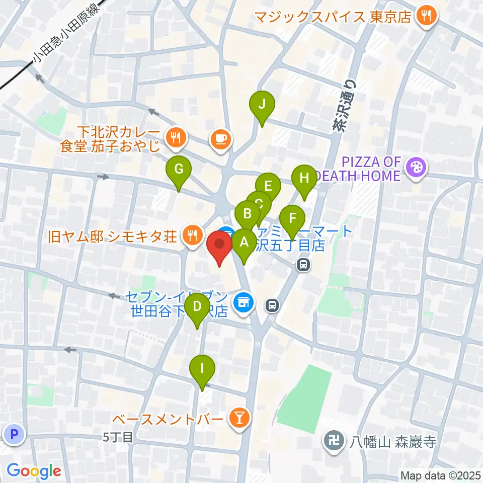 アンディーズスタジオ周辺の駐車場・コインパーキング一覧地図