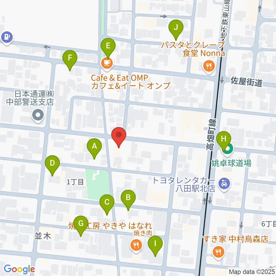 スタジオ・ルカロ周辺の駐車場・コインパーキング一覧地図