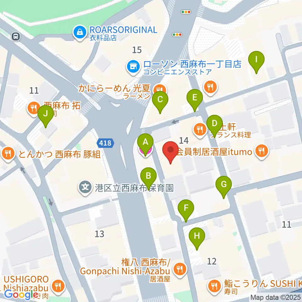 LAB recorders周辺の駐車場・コインパーキング一覧地図