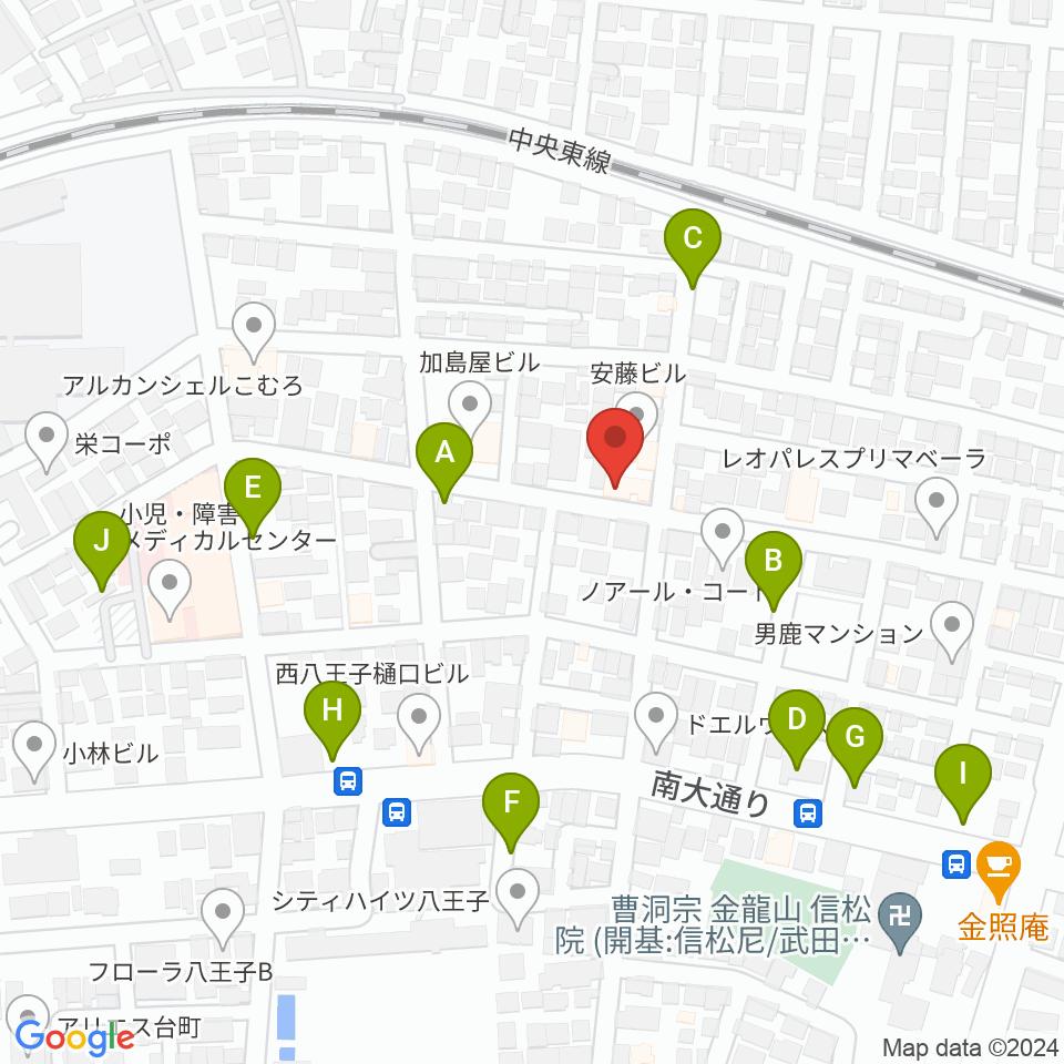 スタジオオルウェイズ周辺の駐車場・コインパーキング一覧地図