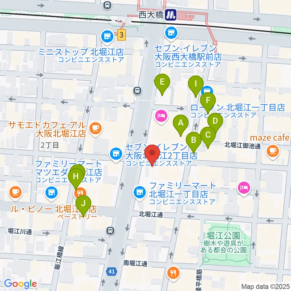 堀江Goldee周辺の駐車場・コインパーキング一覧地図