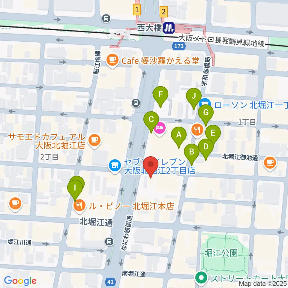 堀江Goldee周辺の駐車場・コインパーキング一覧地図