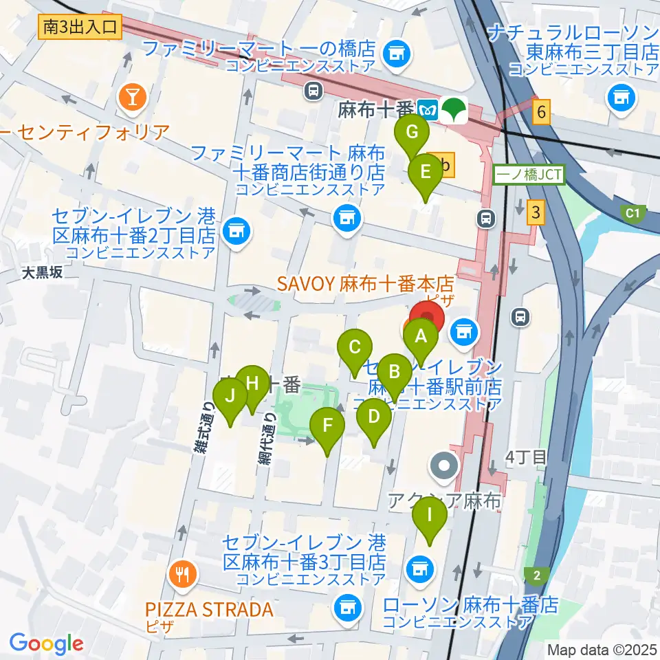 ローズマリーミュージックスクール麻布教室周辺の駐車場・コインパーキング一覧地図