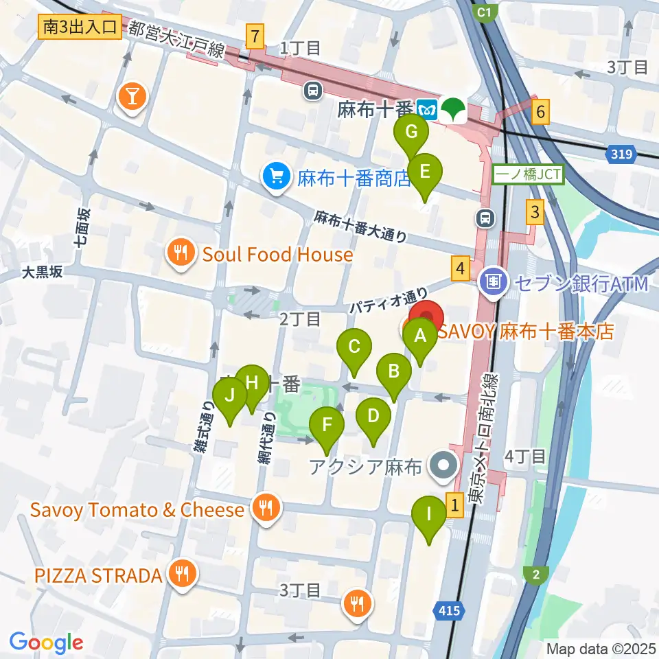 ローズマリーミュージックスクール麻布教室周辺の駐車場・コインパーキング一覧地図