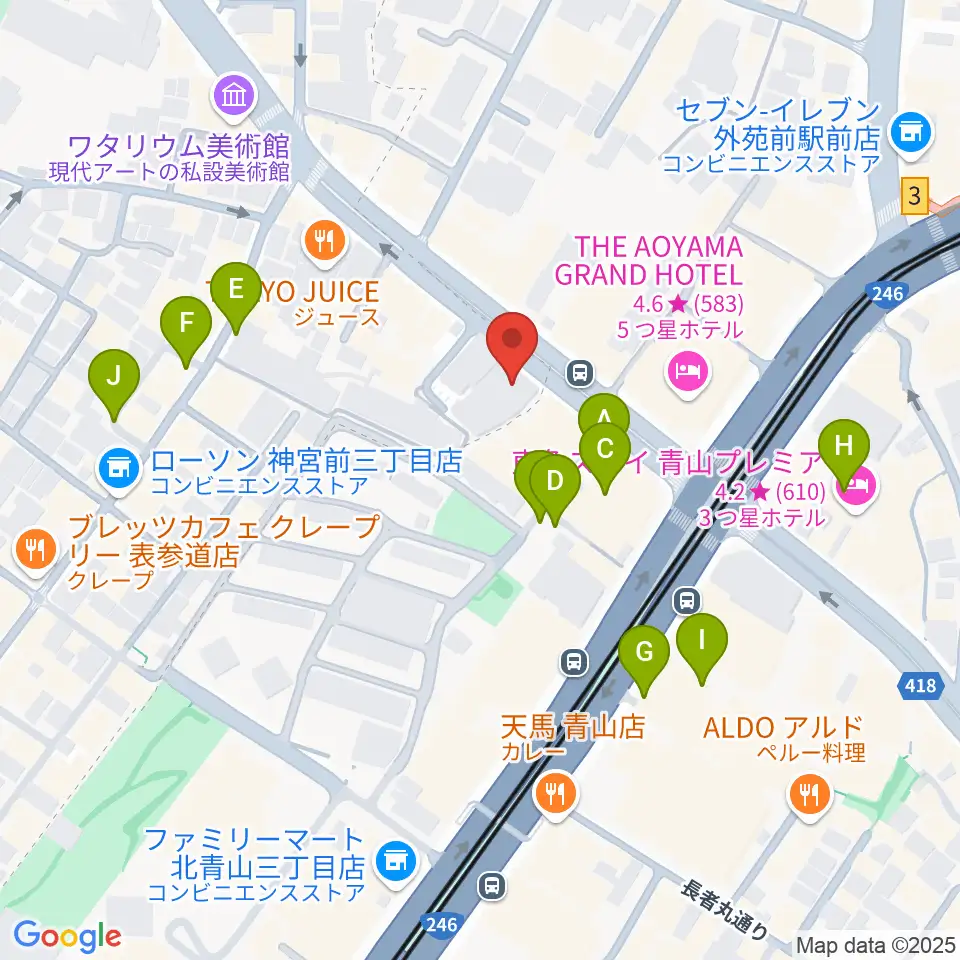 TAIKO-LAB青山周辺の駐車場・コインパーキング一覧地図