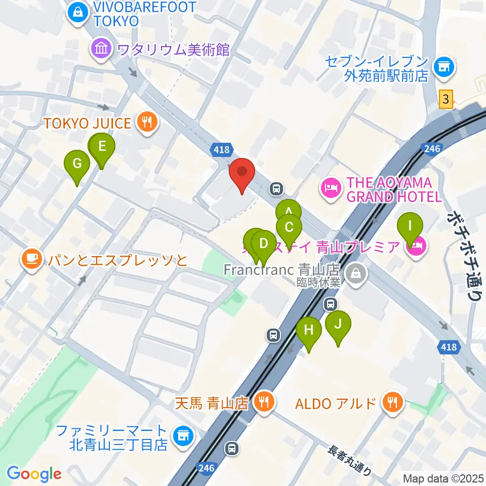 TAIKO-LAB青山周辺の駐車場・コインパーキング一覧地図