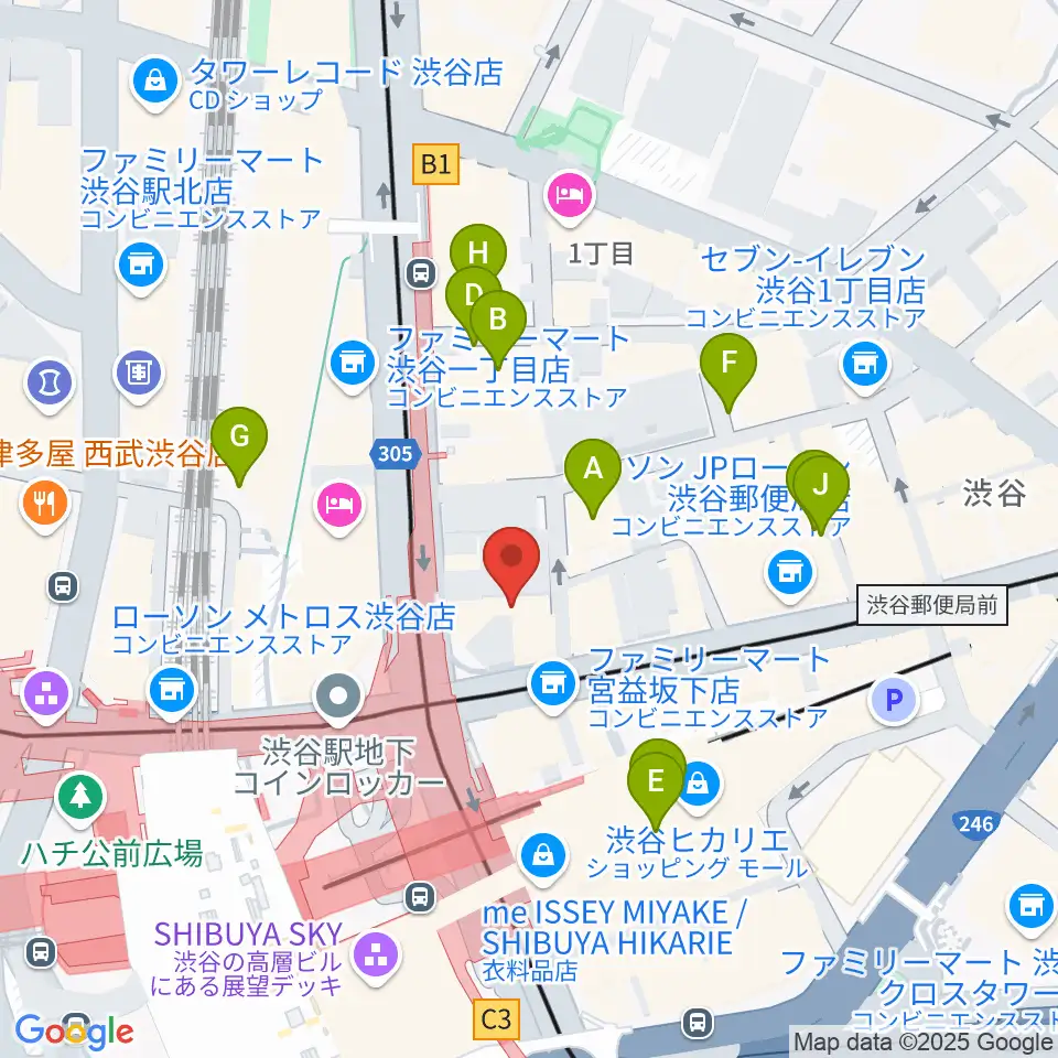 ミウラピアノスタジオ周辺の駐車場・コインパーキング一覧地図