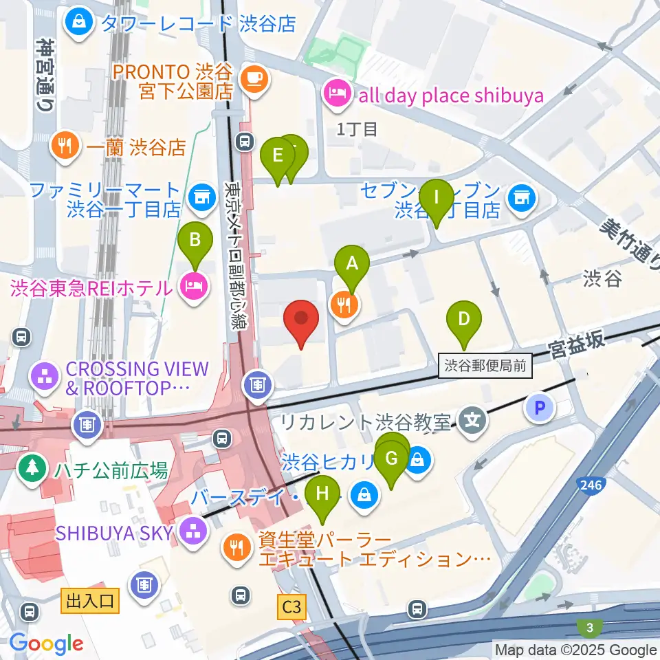 ミウラピアノスタジオ周辺の駐車場・コインパーキング一覧地図