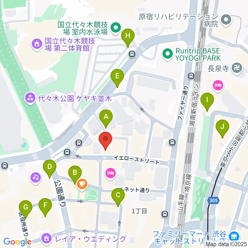 神南スタジオ周辺の駐車場・コインパーキング一覧地図