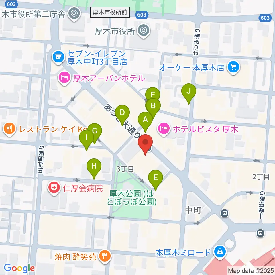 クラウドナインスタジオ 本厚木店周辺の駐車場・コインパーキング一覧地図
