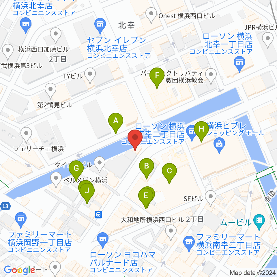 クラウドナインスタジオ横浜西口店周辺の駐車場・コインパーキング一覧地図