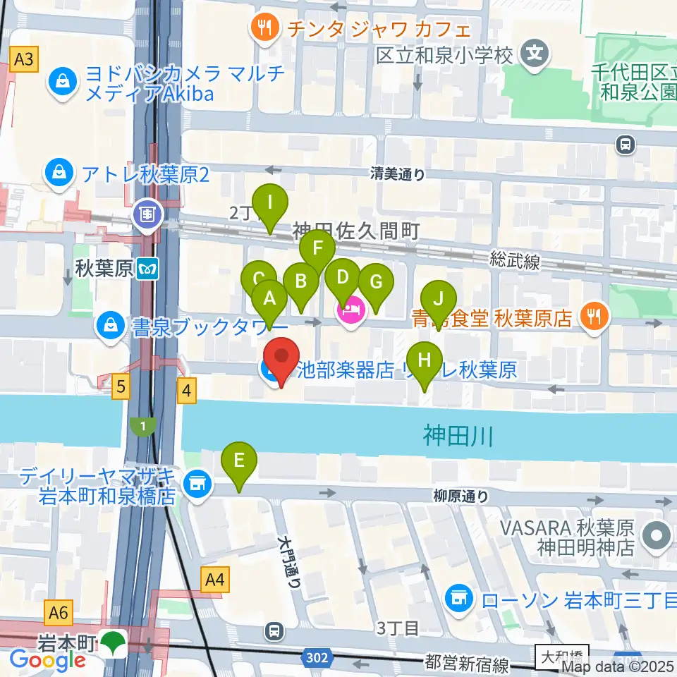 スタジオグッドマンアキバ周辺の駐車場・コインパーキング一覧地図