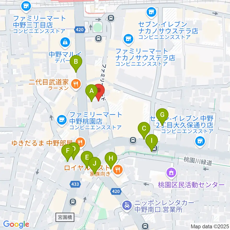 はせべ楽器周辺の駐車場・コインパーキング一覧地図