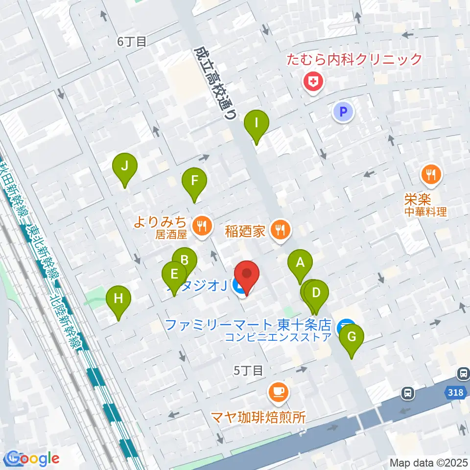 東十条スタジオJ周辺の駐車場・コインパーキング一覧地図