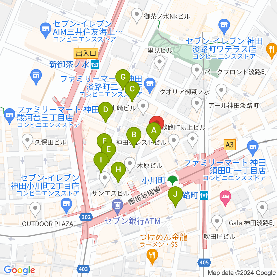 桐朋 子供のための音楽教室 お茶の水教室周辺の駐車場・コインパーキング一覧地図