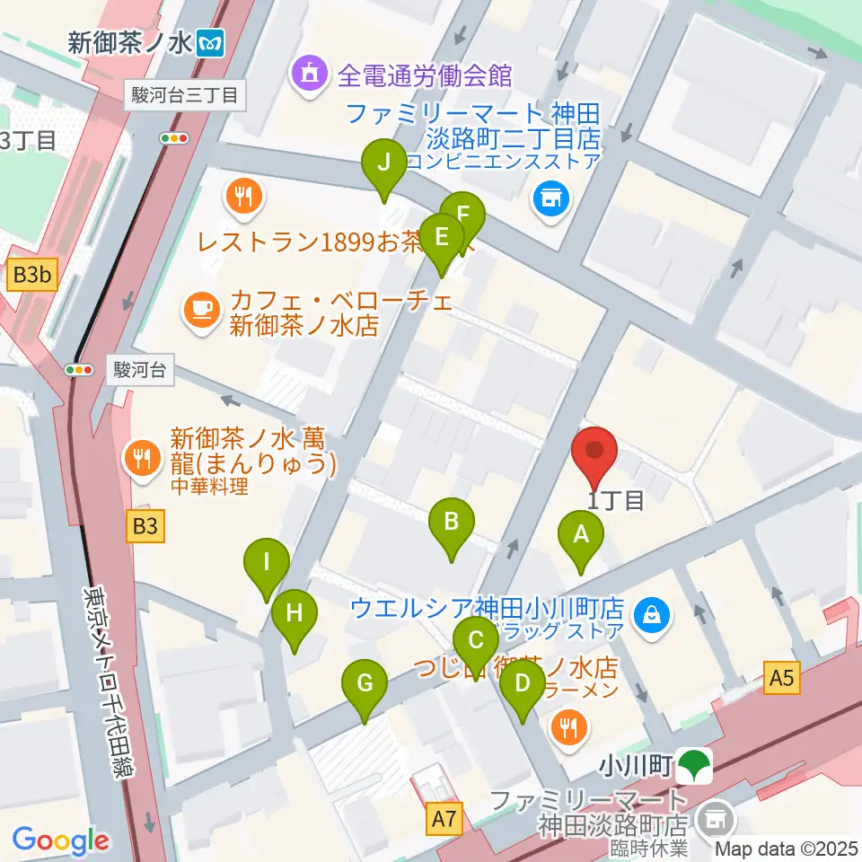 桐朋 子供のための音楽教室 お茶の水教室周辺の駐車場・コインパーキング一覧地図
