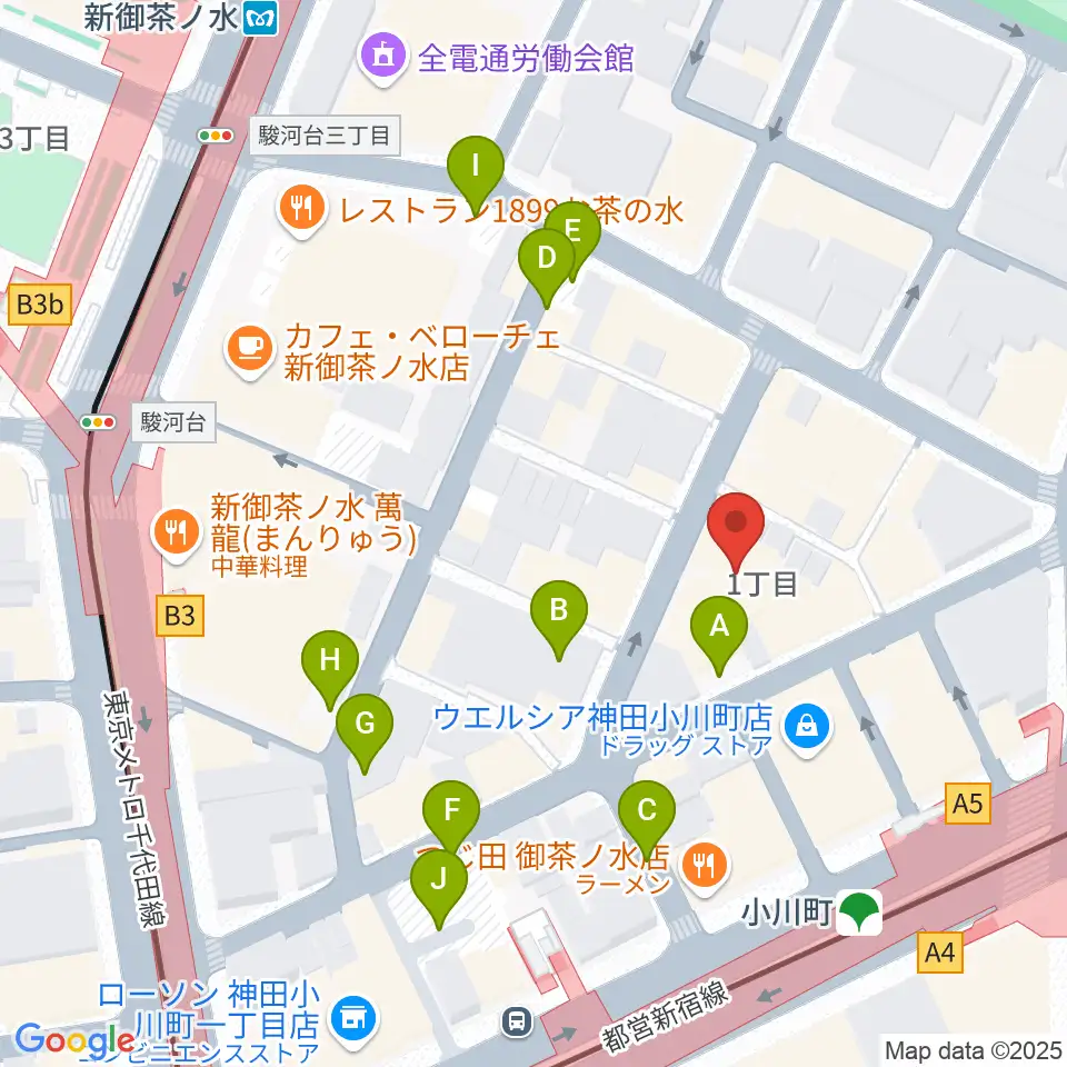 桐朋 子供のための音楽教室 お茶の水教室周辺の駐車場・コインパーキング一覧地図