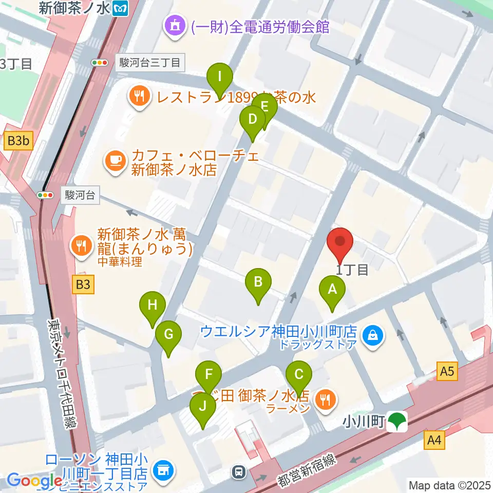 桐朋 子供のための音楽教室 お茶の水教室周辺の駐車場・コインパーキング一覧地図