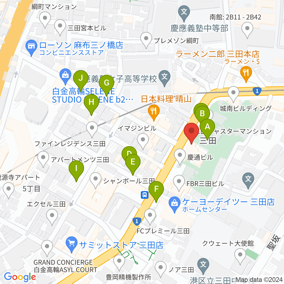 スタジオアワーハウス周辺の駐車場・コインパーキング一覧地図