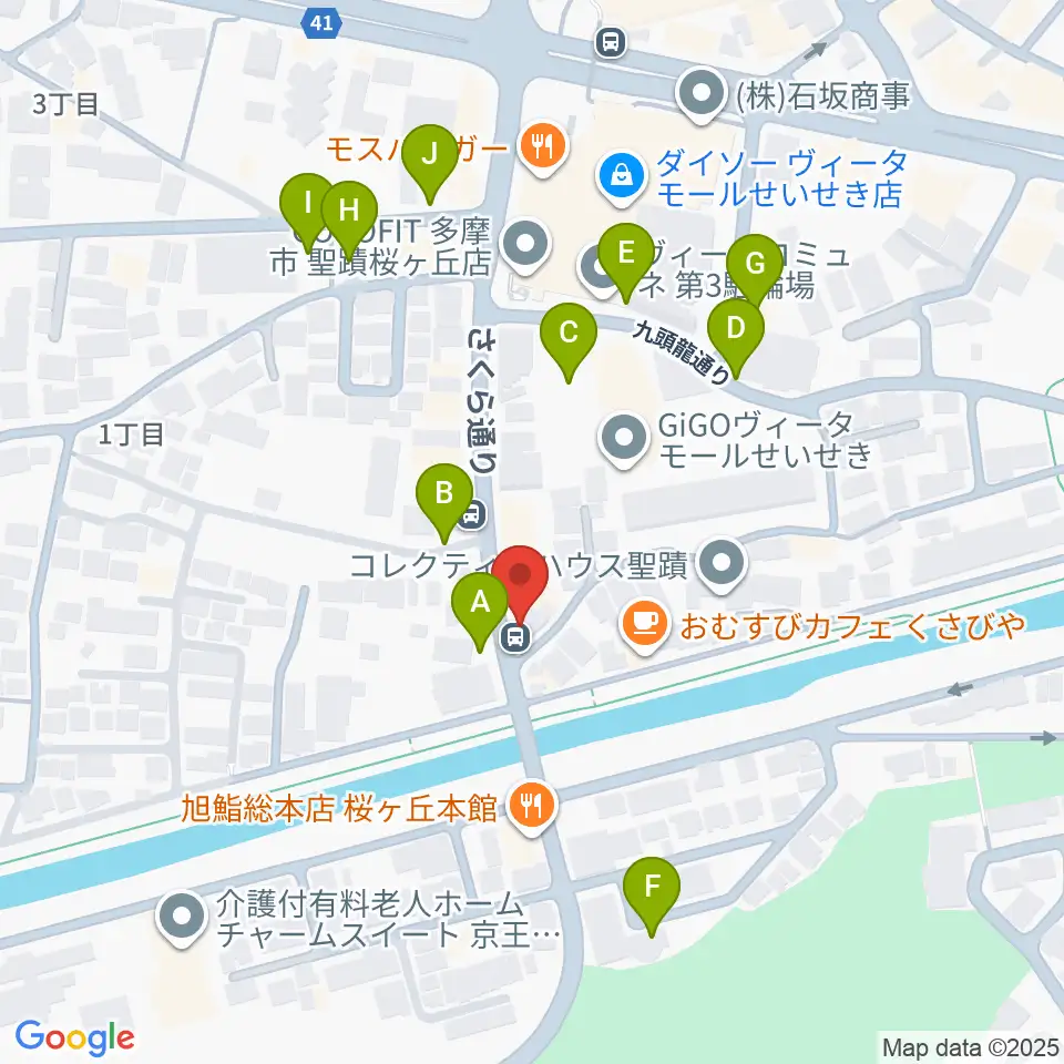 studioABR 聖蹟桜ヶ丘店周辺の駐車場・コインパーキング一覧地図