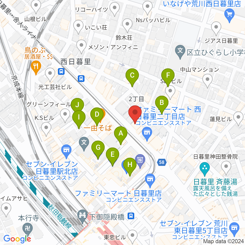 クレシェンドスタジオ周辺の駐車場・コインパーキング一覧地図