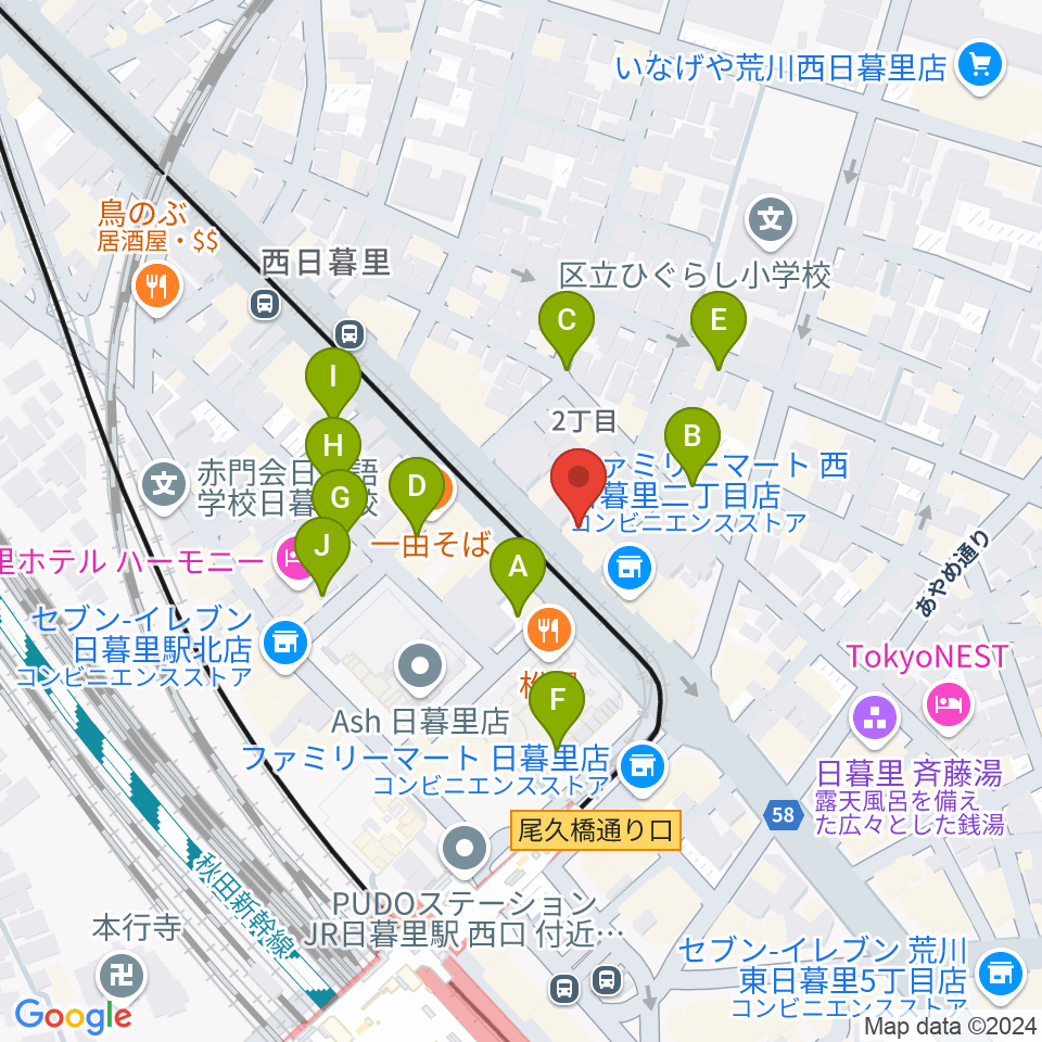 クレシェンドスタジオ周辺の駐車場・コインパーキング一覧地図