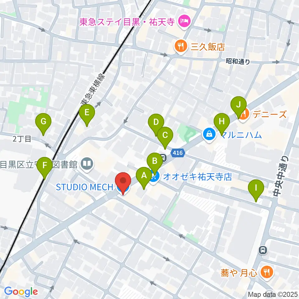 STUDIO MECH周辺の駐車場・コインパーキング一覧地図