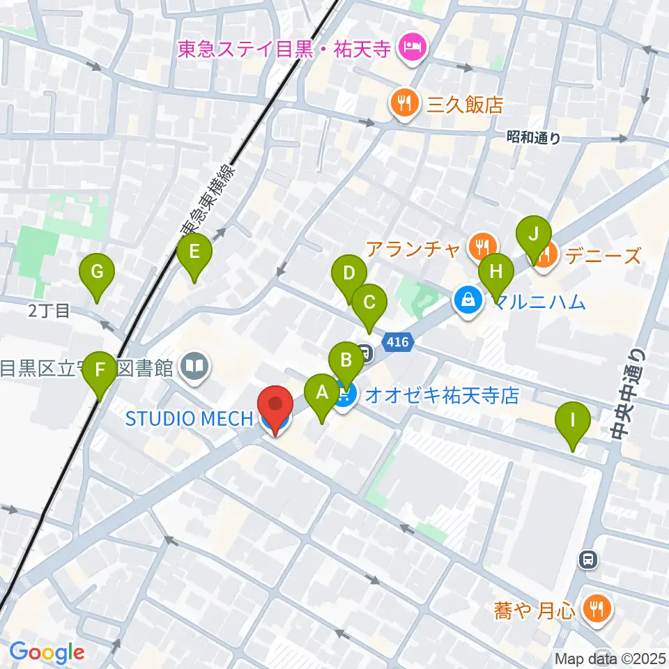 STUDIO MECH周辺の駐車場・コインパーキング一覧地図