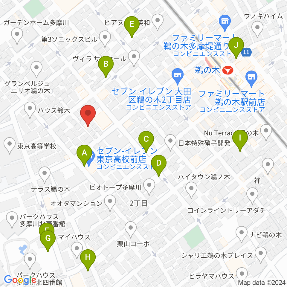 亀吉音楽堂周辺の駐車場・コインパーキング一覧地図