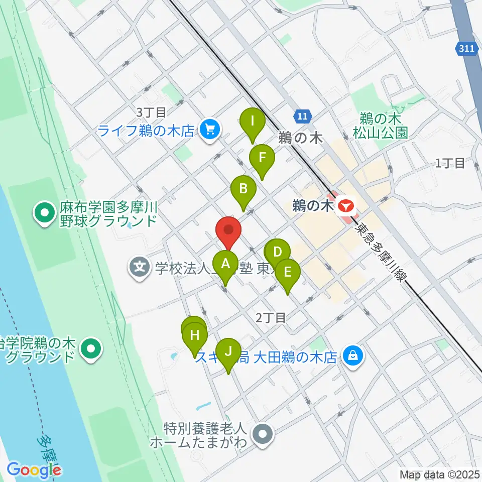 亀吉音楽堂周辺の駐車場・コインパーキング一覧地図