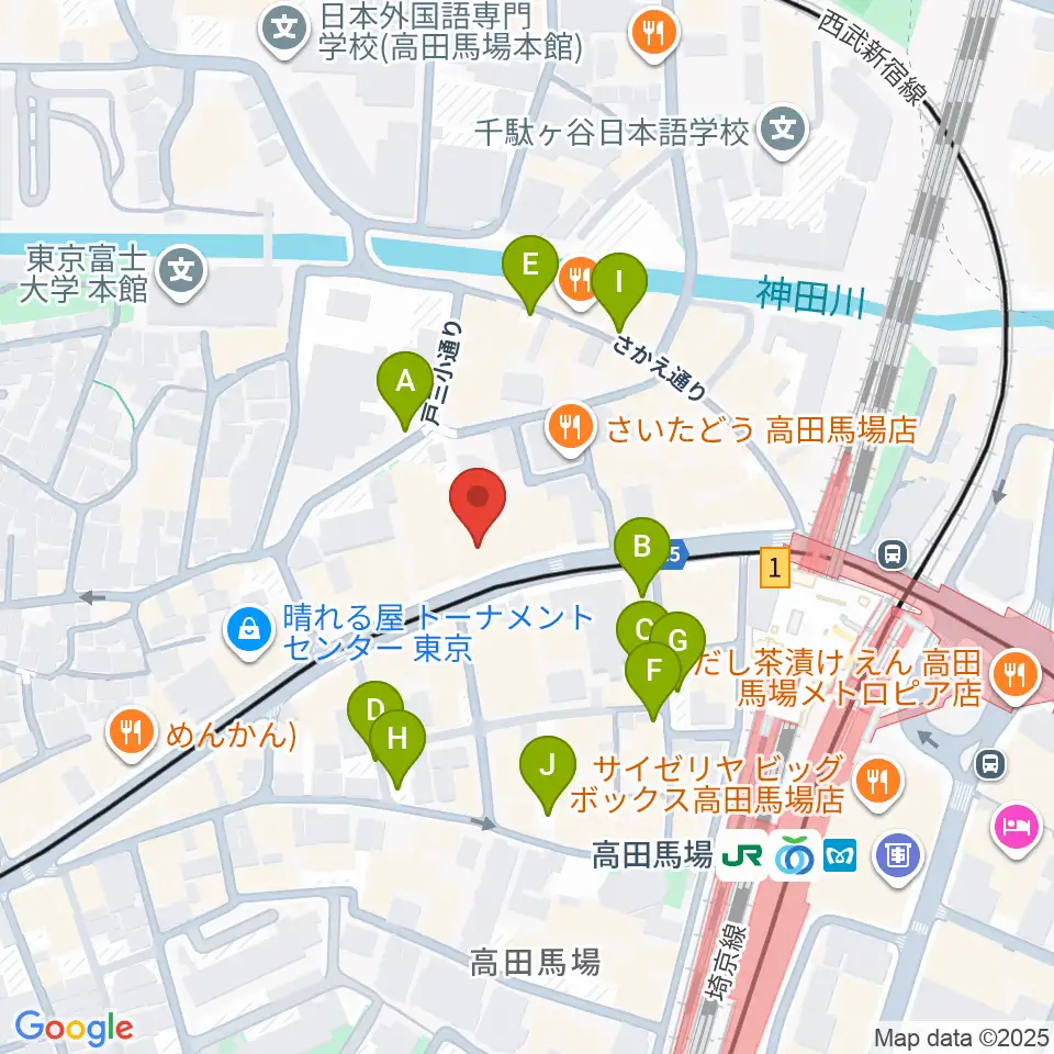バズーカスタジオ周辺の駐車場・コインパーキング一覧地図