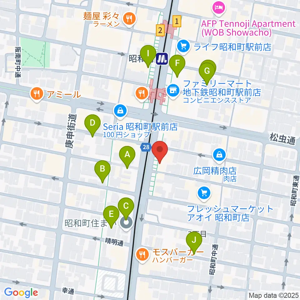 ブルームズ周辺の駐車場・コインパーキング一覧地図