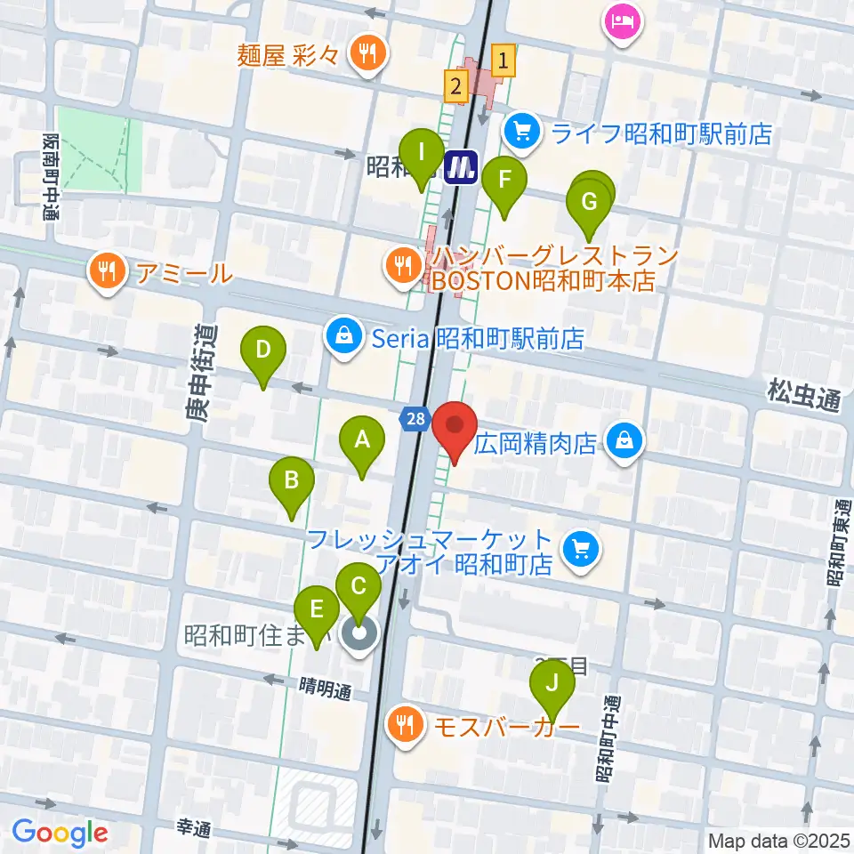 ブルームズ周辺の駐車場・コインパーキング一覧地図