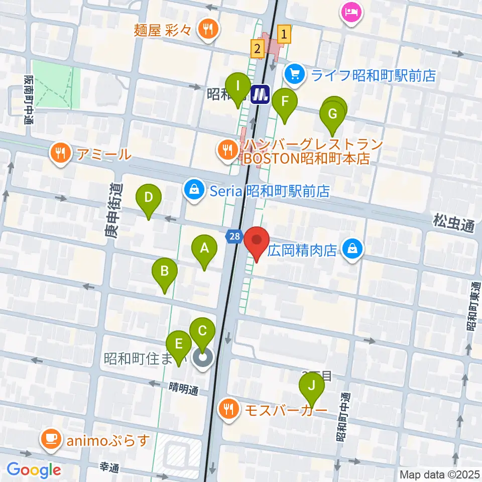 ブルームズ周辺の駐車場・コインパーキング一覧地図