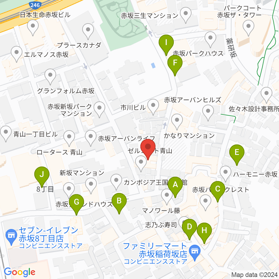 ODEN STUDIO周辺の駐車場・コインパーキング一覧地図