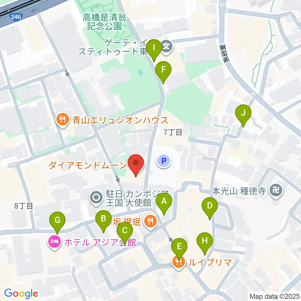 ODEN STUDIO周辺の駐車場・コインパーキング一覧地図