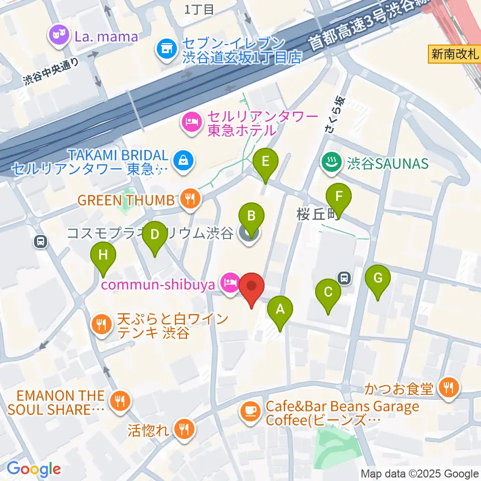 アダマンツミュージック周辺の駐車場・コインパーキング一覧地図