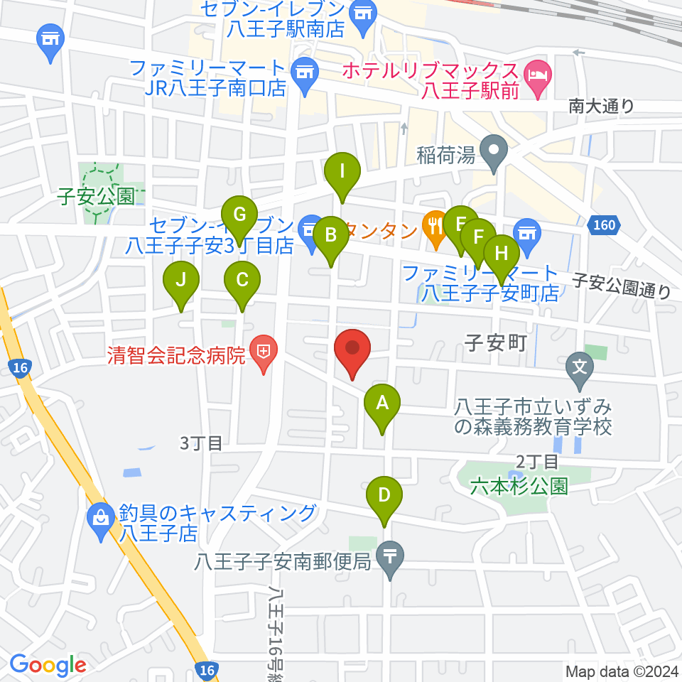 スタジオ・ムーピーズ周辺の駐車場・コインパーキング一覧地図