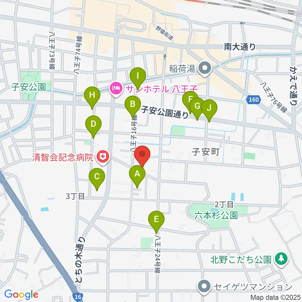 スタジオ・ムーピーズ周辺の駐車場・コインパーキング一覧地図