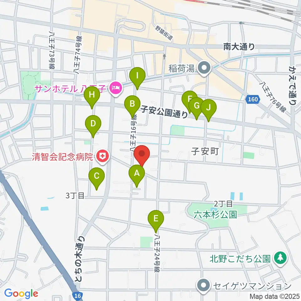 スタジオ・ムーピーズ周辺の駐車場・コインパーキング一覧地図