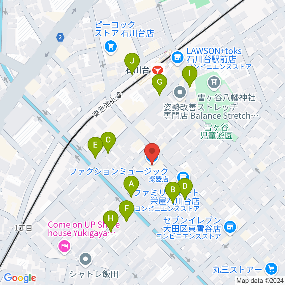 ファクションミュージック周辺の駐車場・コインパーキング一覧地図